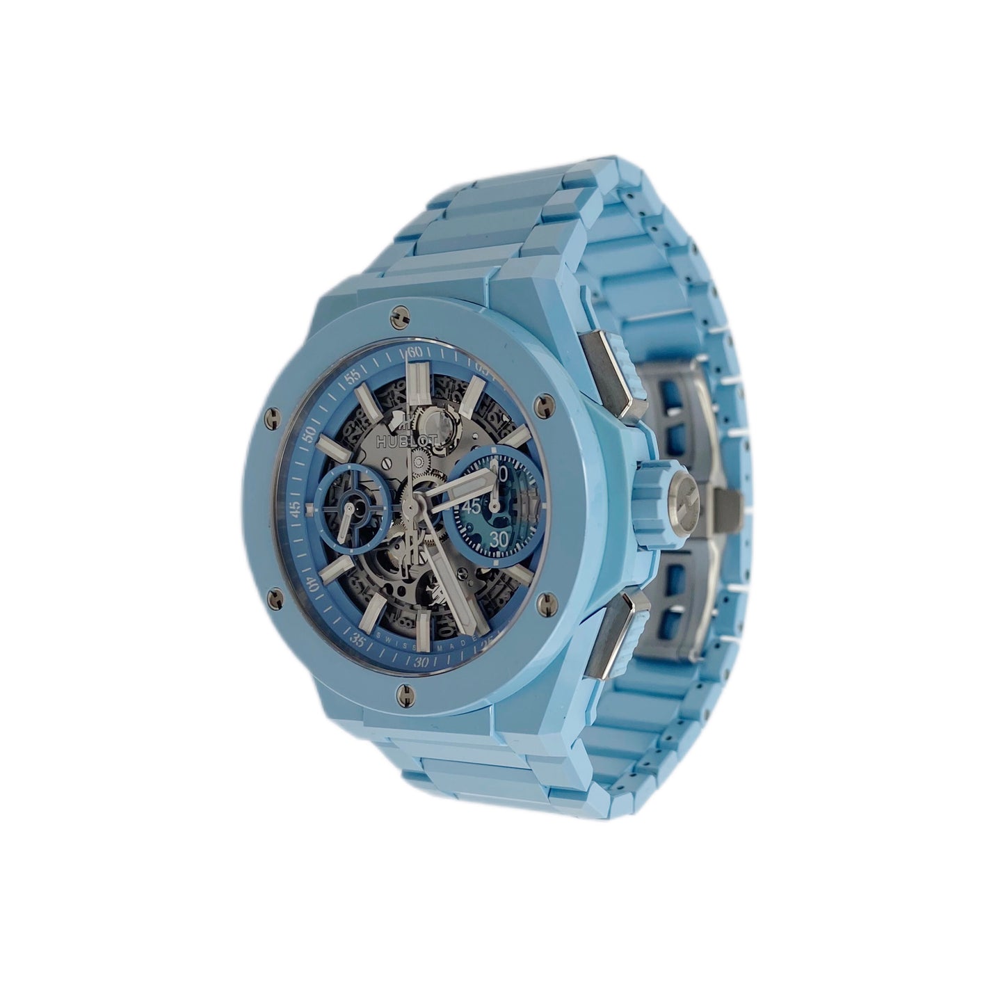 Big Bang Integrated Sky Blue Ceramic Flyback Chronograph 451.EX.5120.EX “Limited 250”