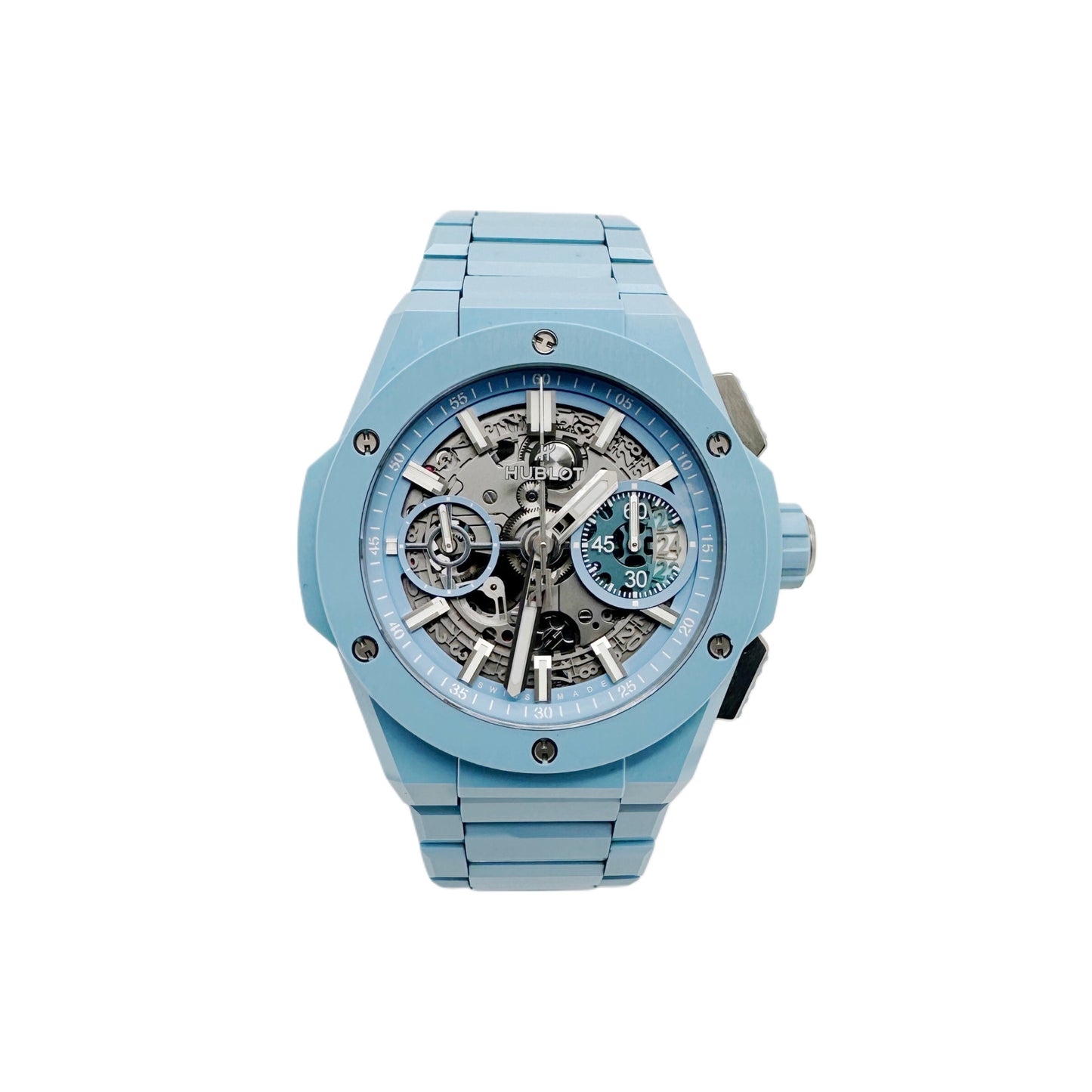 Big Bang Integrated Sky Blue Ceramic Flyback Chronograph 451.EX.5120.EX “Limited 250”